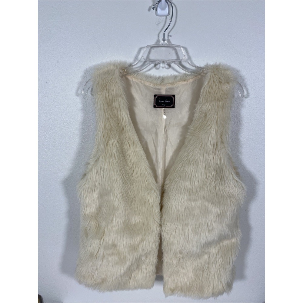 Love Tree Women's Faux Fur Vest Size Large